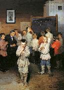 Nikolai Petrovitch Bogdanov-Belsky Mental Calculation. In Public School of S. A. Rachinsky oil painting artist